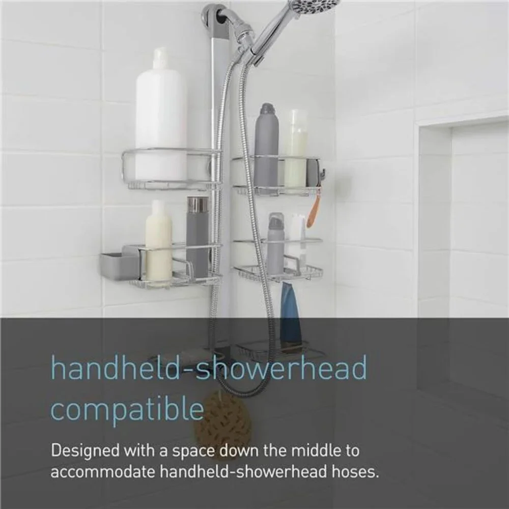 Adjustable and Extendable Shower Caddy XL, Stainless Steel